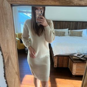H&M sweater beige dress